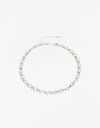 Collares Cortos Metal Collar Corto Cadena Metal - Plateado Plata Cepillada Mate