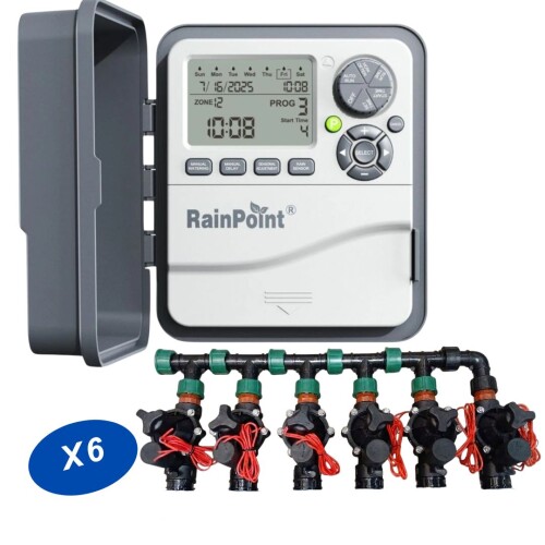 Kit automatismo Rainpoint hasta 12 zonas X6 Kit automatismo Rainpoint hasta 12 zonas X6