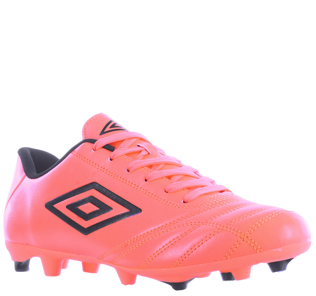 Championes de Fútbol 11 Hombre Umbro Classico II HG - Rosado Coral - Negro 