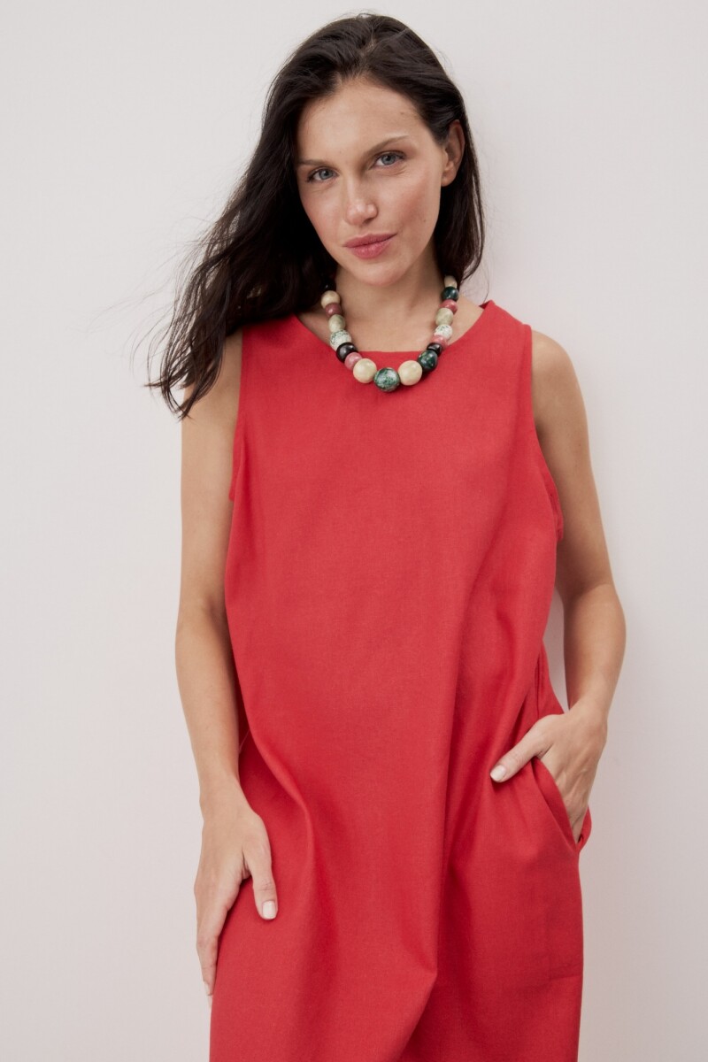 VESTIDO PILO HIGH Rojo