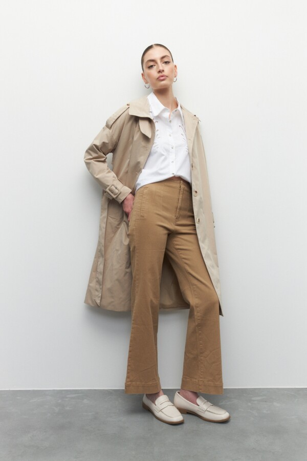 PANTALON MERLINA Beige Oscuro
