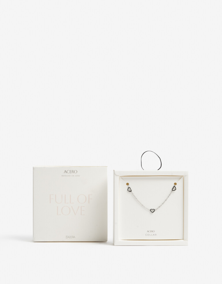 Collares Cortos Metal Collar Corto Acero - Plateado