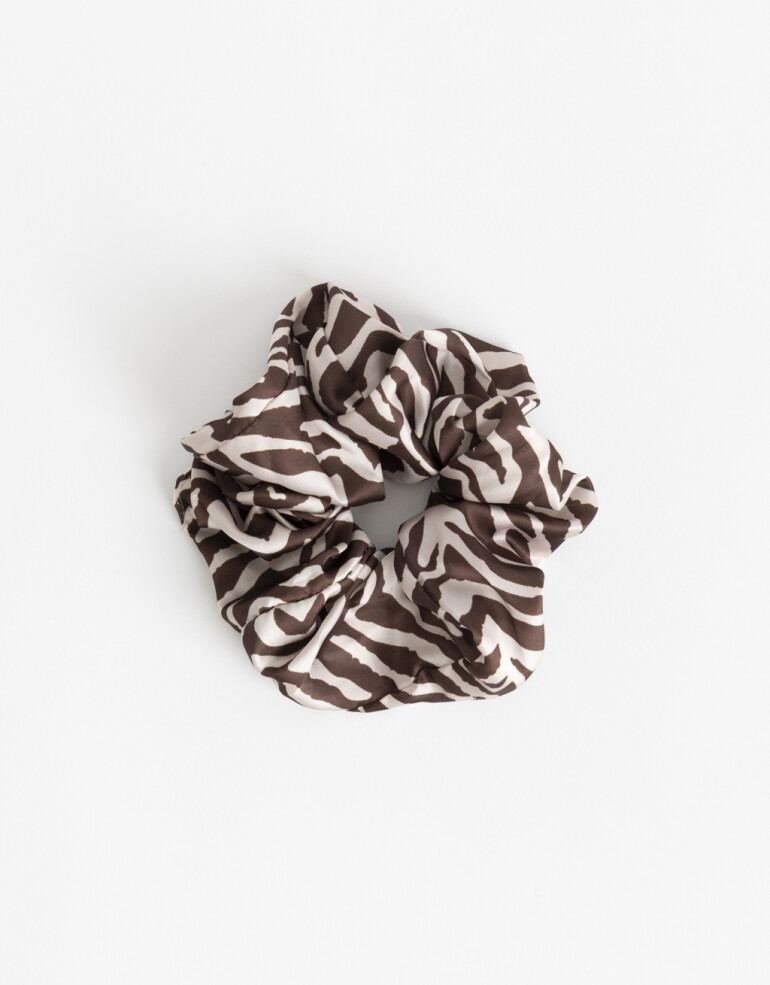 Skunzies Estampados Scrunchie Animal Print - Marron Chocolate