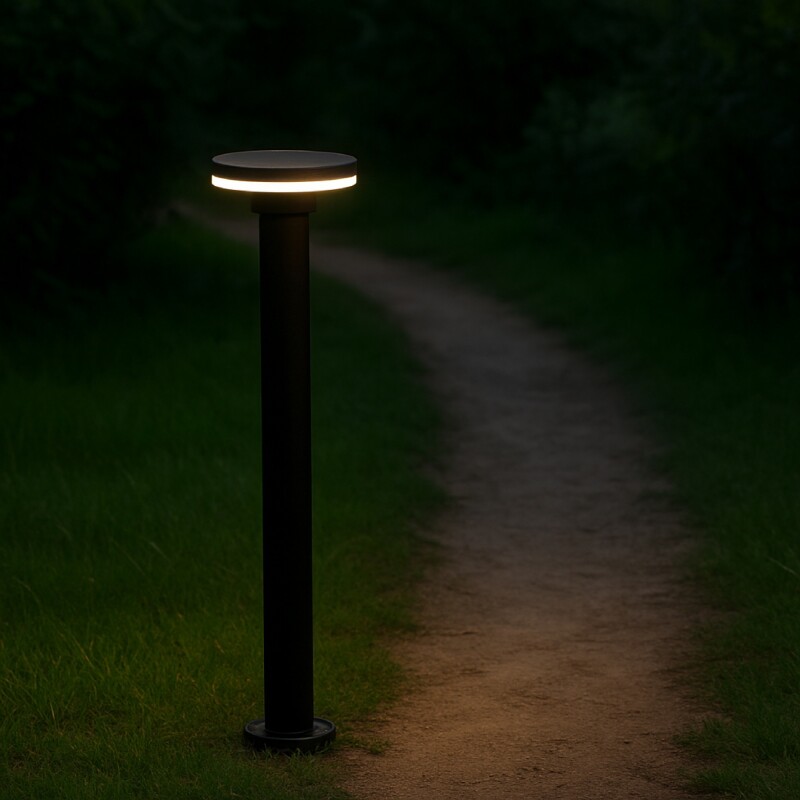 BOLARDO MOON EXTERIOR 12W IP65 60CM Bolardo Exterior Moon 60CM 12W Negro