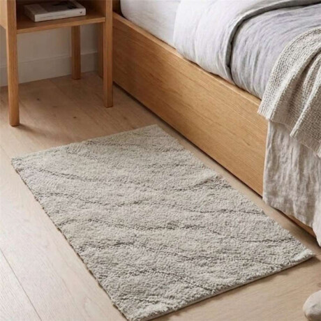 Alfombra Algodon Tufted 50X80Cm Ondas Crudo Alfombra Algodon Tufted 50X80Cm Ondas Crudo