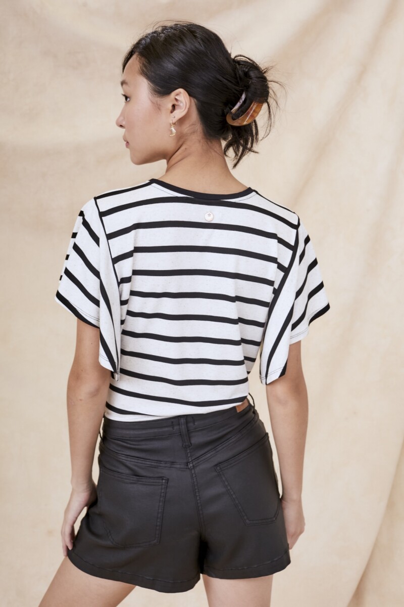 Remera Rayada Negro