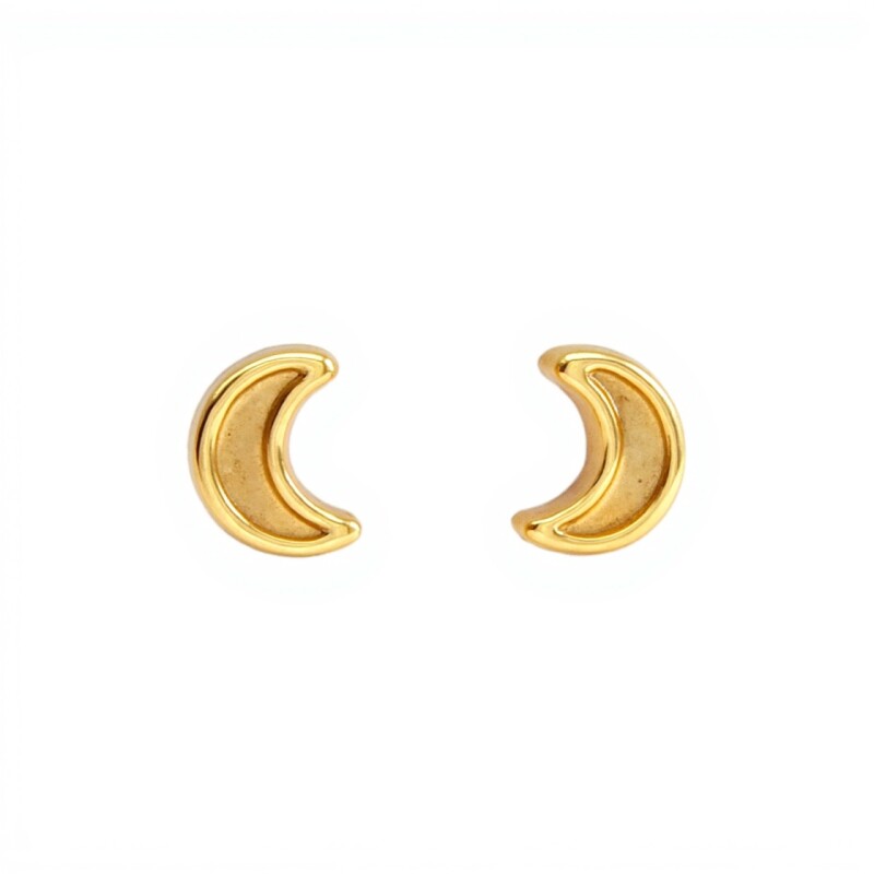 Caravanas oro Luna- Oro bajo - Sin piedra- CA8029 sinpiedra