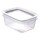 Recipiente rectangular con tapa hermética Plasutil 550ml Gris
