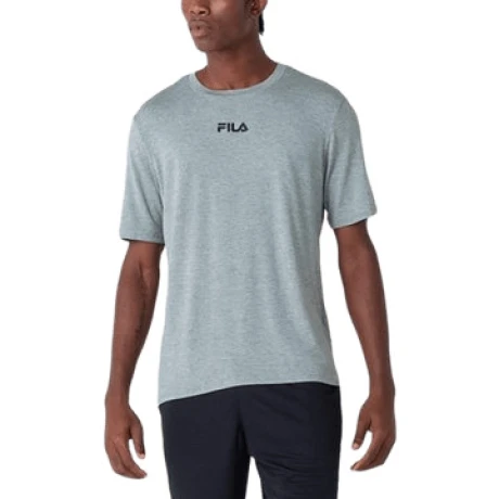 Remera Fila Training Hombre Comfort Logo ii Gris-Negro S/C