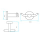PERCHA METALICA DE BAÑO TIPO PERCHA LINEA MODENA ROSE GOLDEN BRONCE-ROSE GOLD