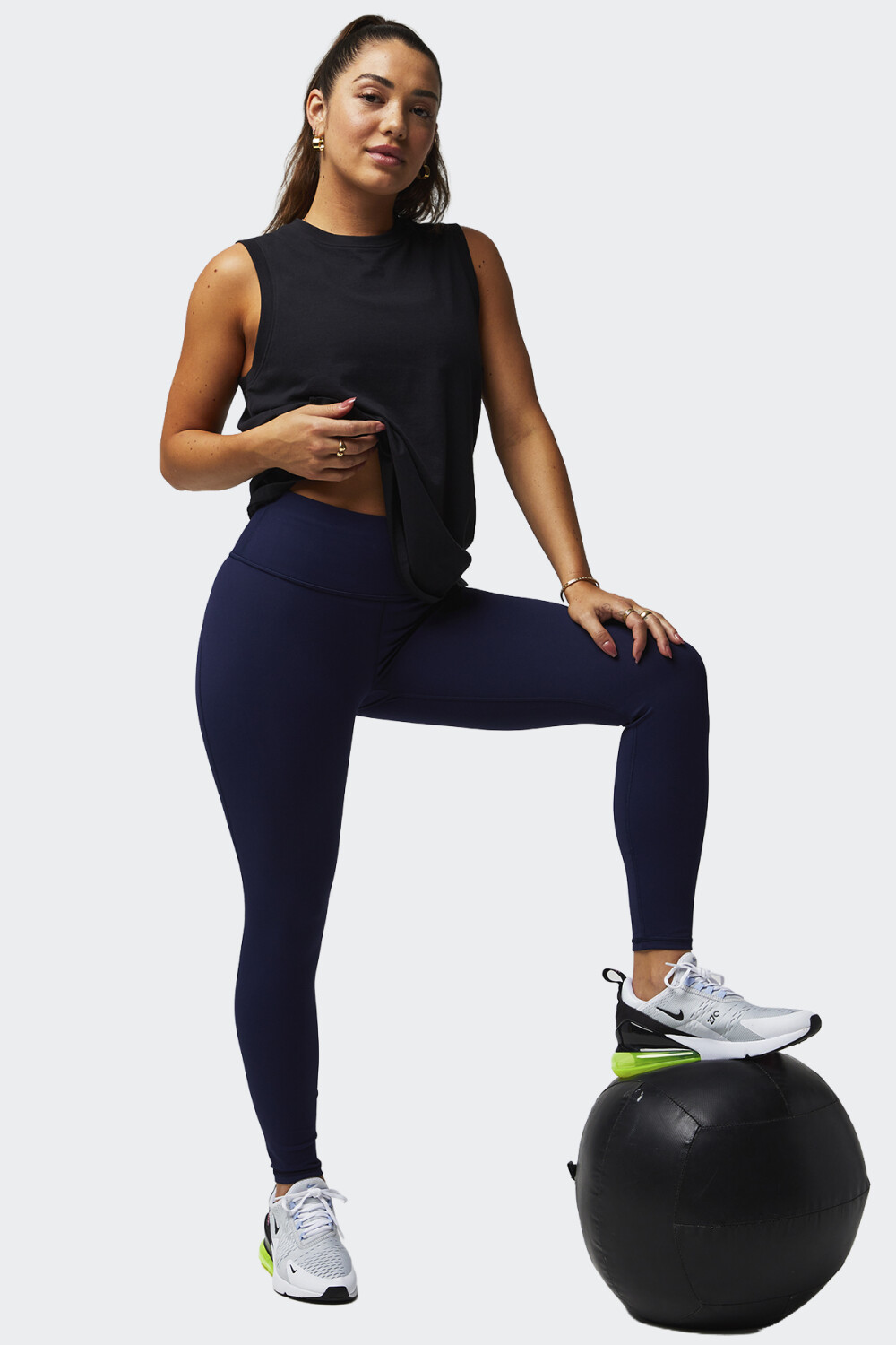 Musculosa Fabletics Cotton Negro