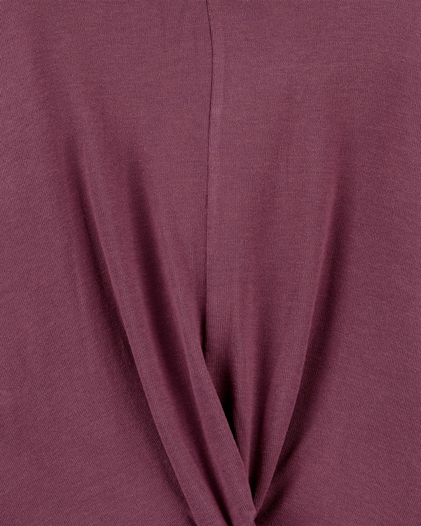 Remera de viscosa con capucha y lazo Sin color