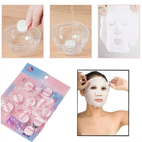Mascarilla facial comprimida x10 unidades Mascarilla Facial Comprimida X10 Unidades