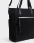 Shopper Flores Cartera Shopper Con Doble Asa - Negro