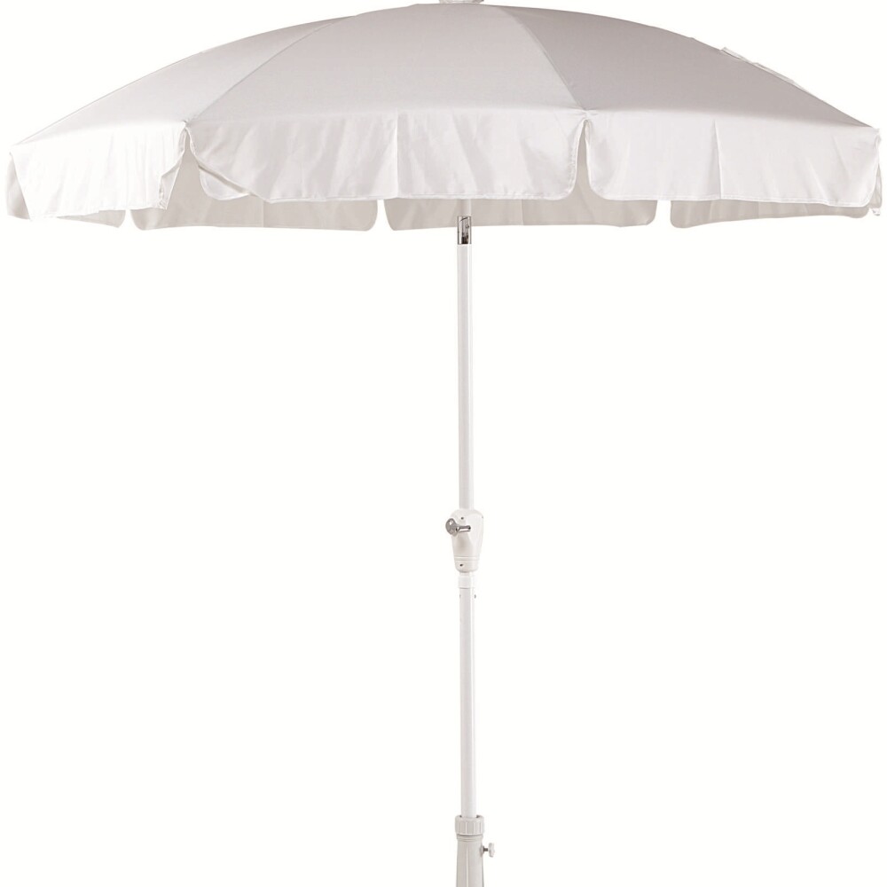 SOMBRILLA DE JARDIN EN ALUMINIO REDONDA DE 2,2 MTS. BLANCA