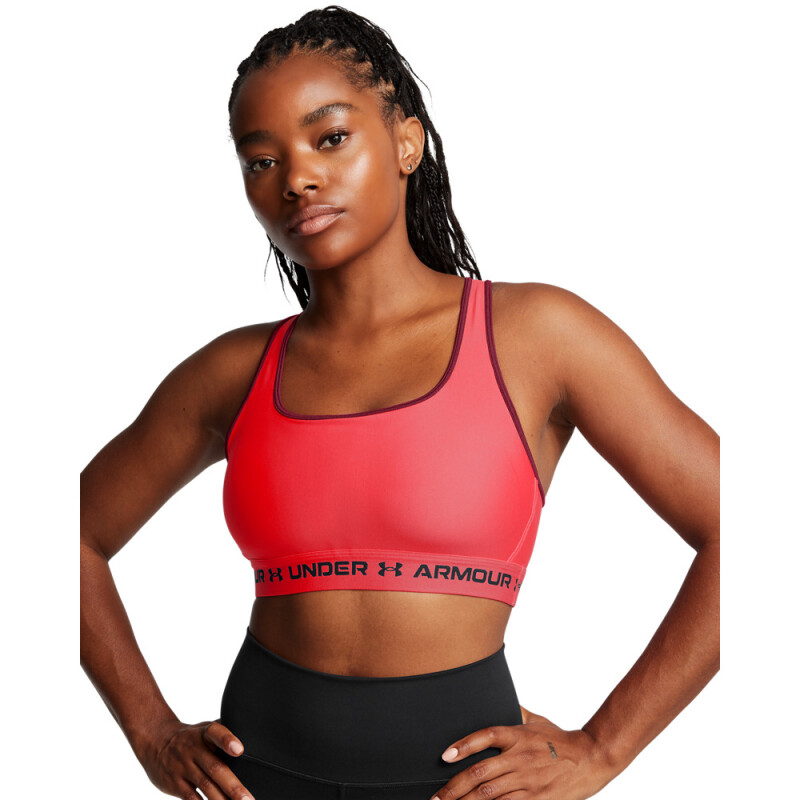 UA Crossback Mid Bra-RED RED-713