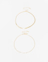 Collares Cortos Set De Collares - Dorado