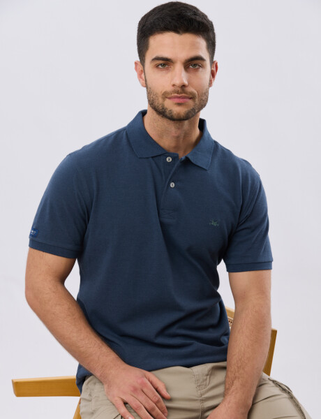 REMERA POLO LISA PIQUÉ Denim