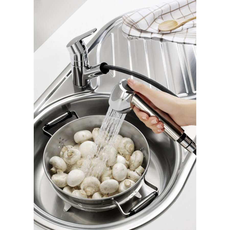 Griferia de Cocina Monocomando con Ducheta Cromado Linea Victoria Griferia de Cocina Monocomando con Ducheta Cromado Linea Victoria