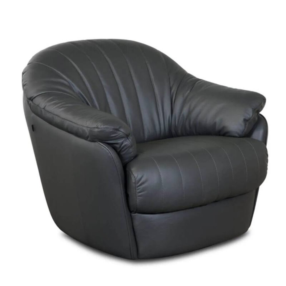 Butaca Giratoria 100% Cuero - Paris Negro