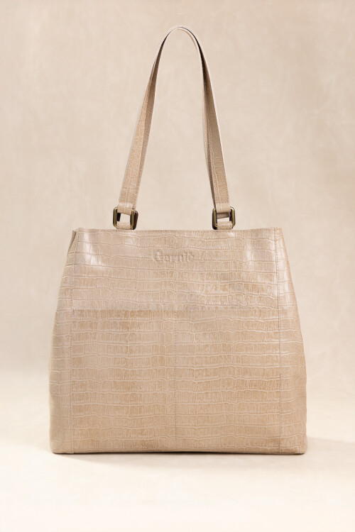 Cartera Regina Crocco Beige