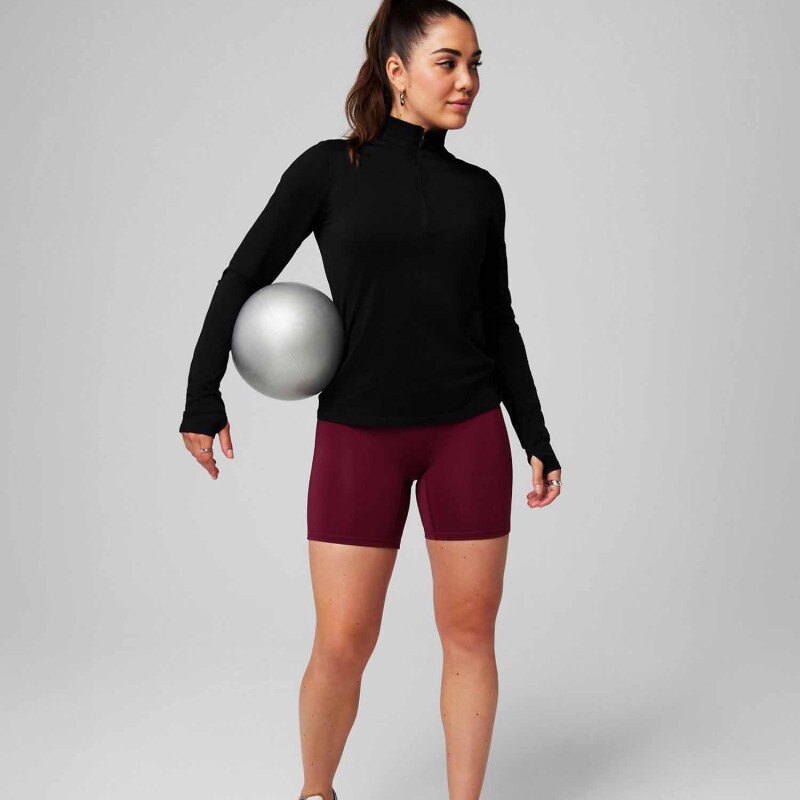 Top Feather Tech+ Half-Zip Top Mujer Black