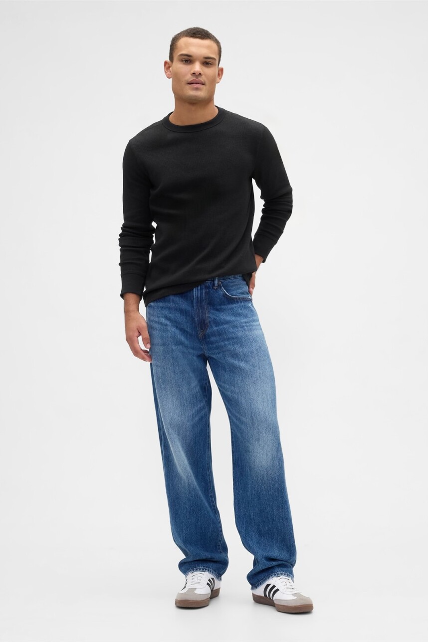 Remera Waffle Hombre Black