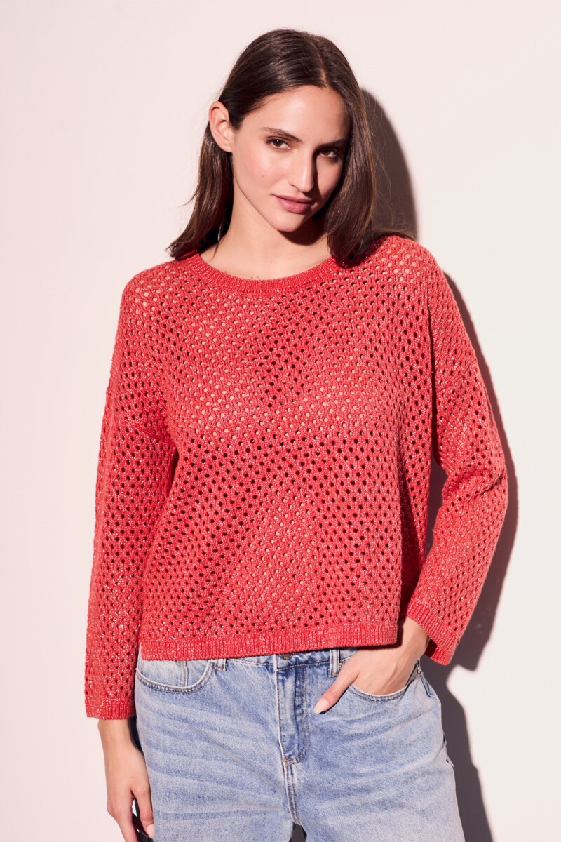Sweater Lurex Rojo