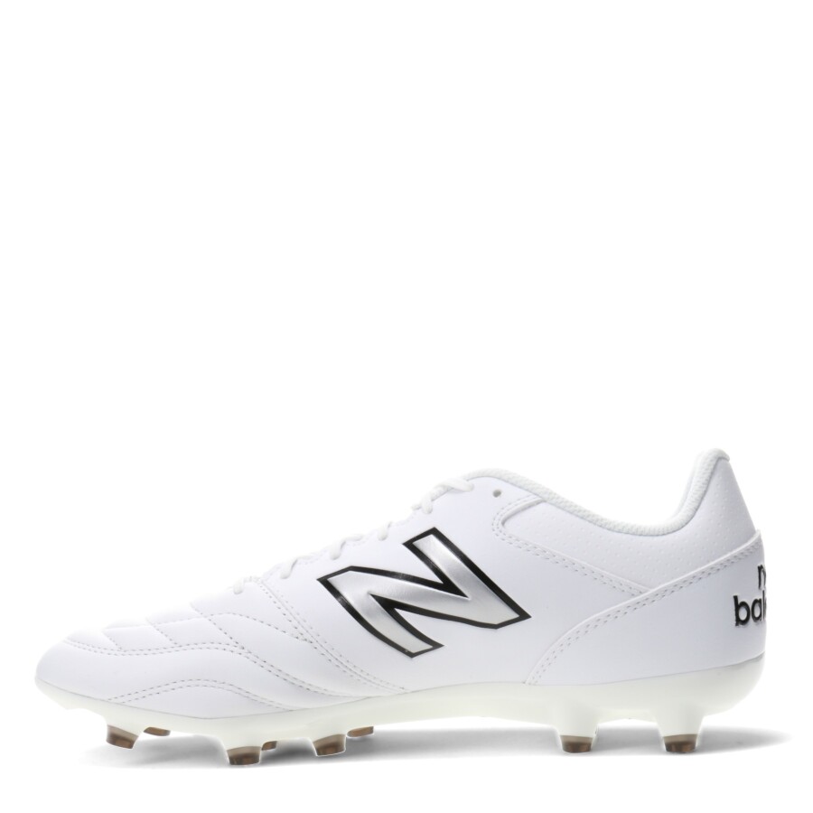 Championes de Hombre New Balance Fútbol 11 442 V2 TEAM FG Blanco - Negro - Plateado