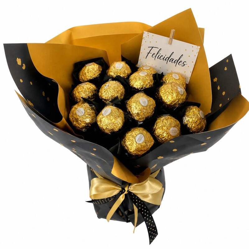 Bouquet de Ferrero Rocher para Felicitar 15 bombones