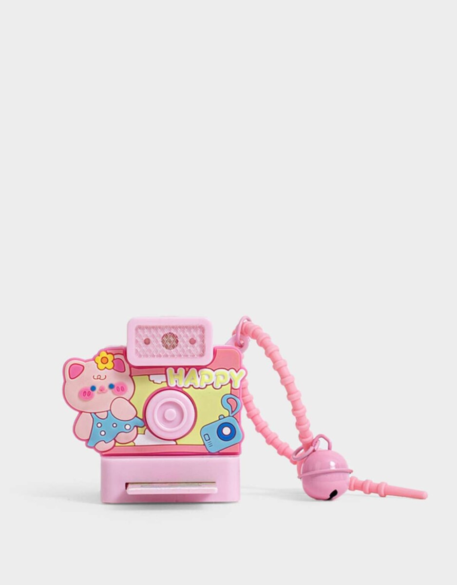 Llavero En Forma De Polaroid Con Sonido - Rosa Claro 