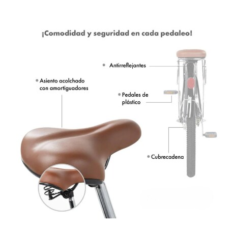 Bicicleta Urbana Rodado 26 con Canasto Vintage Violeta