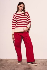 Sweater Rayado Rojo