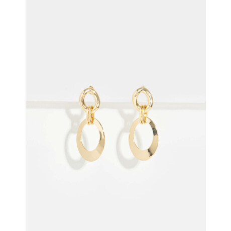 Aros De Eslabones Dorado