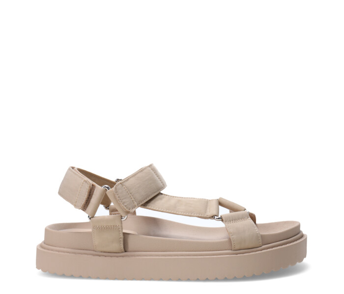 Sandalia CAICOS de tela con velcro Beige