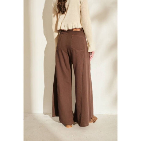 Pantalon Wide Xl Linen Ss26 Marron Ibarra