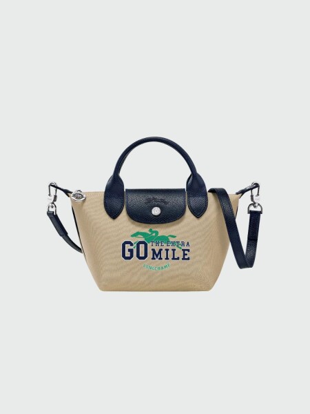Longchamp- Cartera bandolera de gabardina de algodón XS, Le pl¡age 0