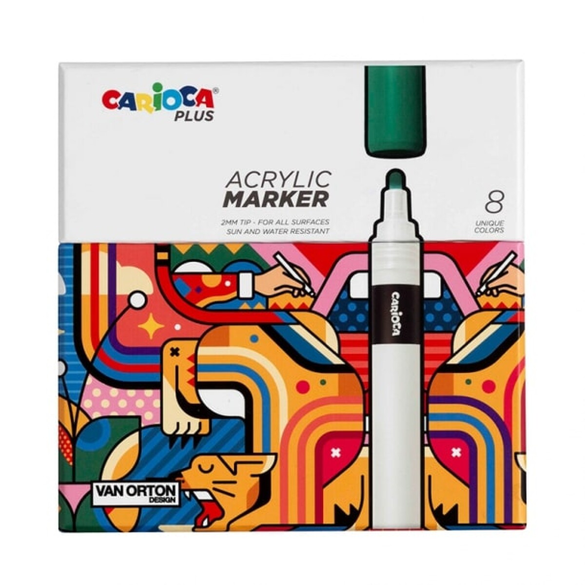 Marcador Carioca Plus Acrylic x 8 