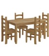 Juego De Comedor 4 Sillas Corona Madera Natural