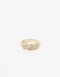 Anillos Medianos y Grandes Metal Anillo Metal Y Strass - Dorado