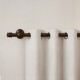 Barrote cortina de metal 1,5 m + 2 Soportes MARRON OSCURO