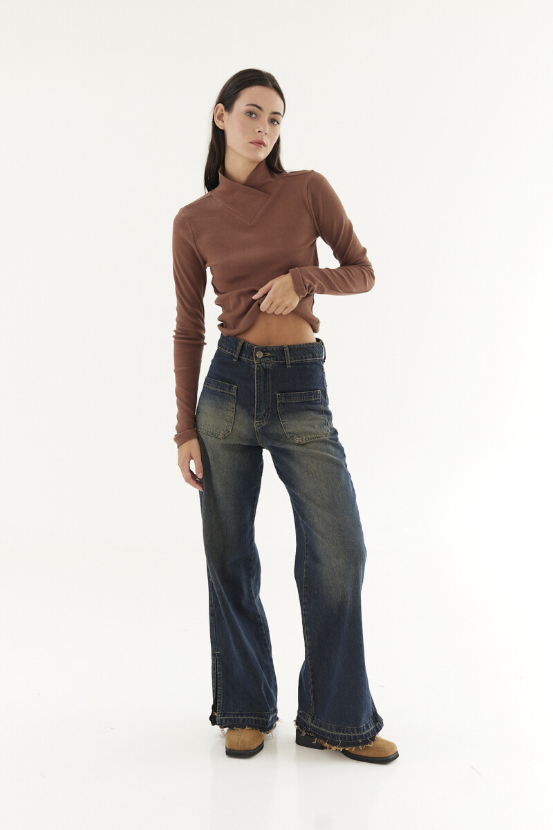Polera Cross Marron