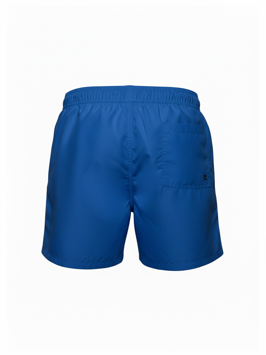 Short de baño liso - azul 