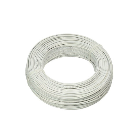Cable de cobre flexible 1,00 mm² blanco-Rollo 100m N03012