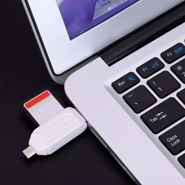 TECHLY Cavo USB OTG Micro B / A con Lettore Micro SD