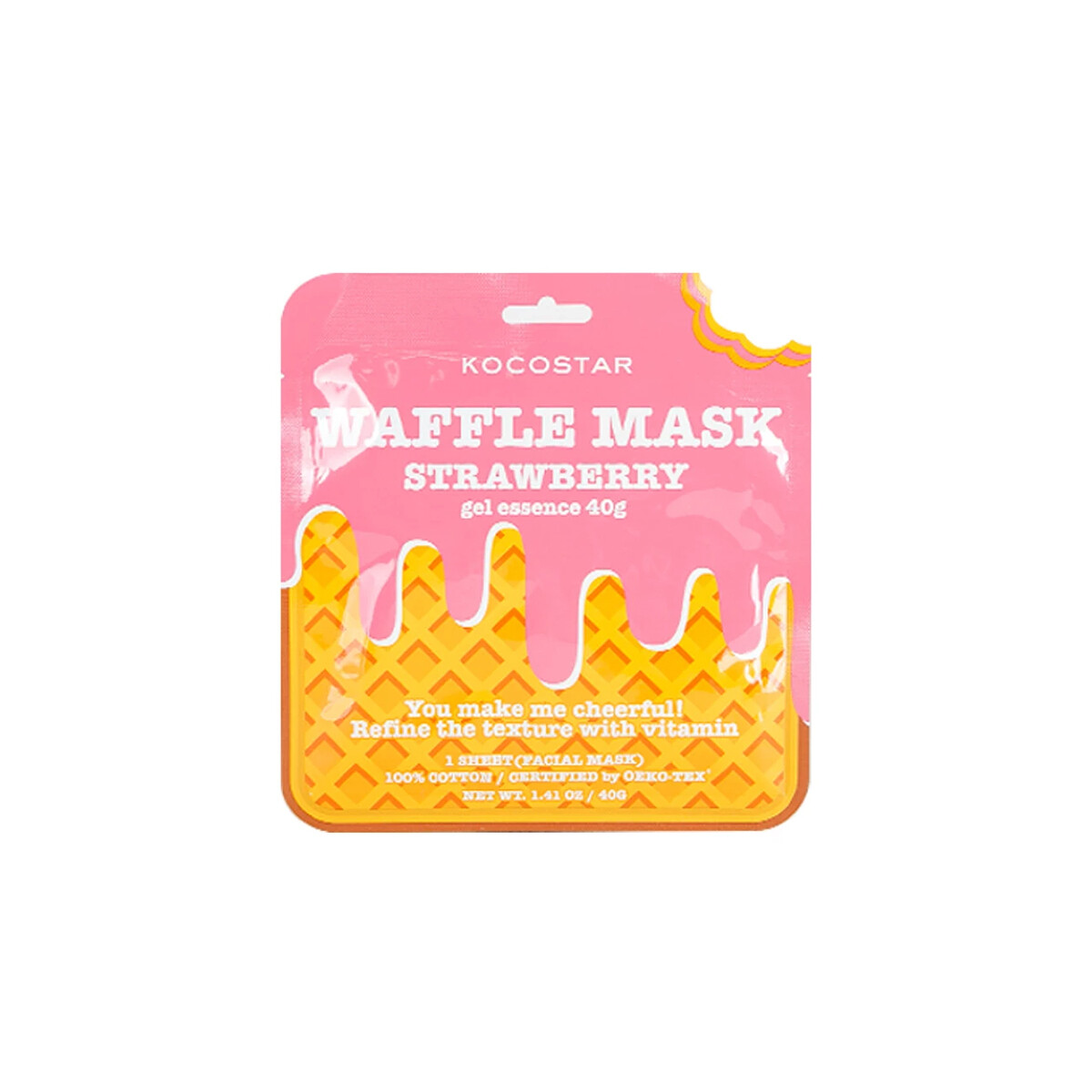 Mascarilla Facial Entera Waffle Frutilla 