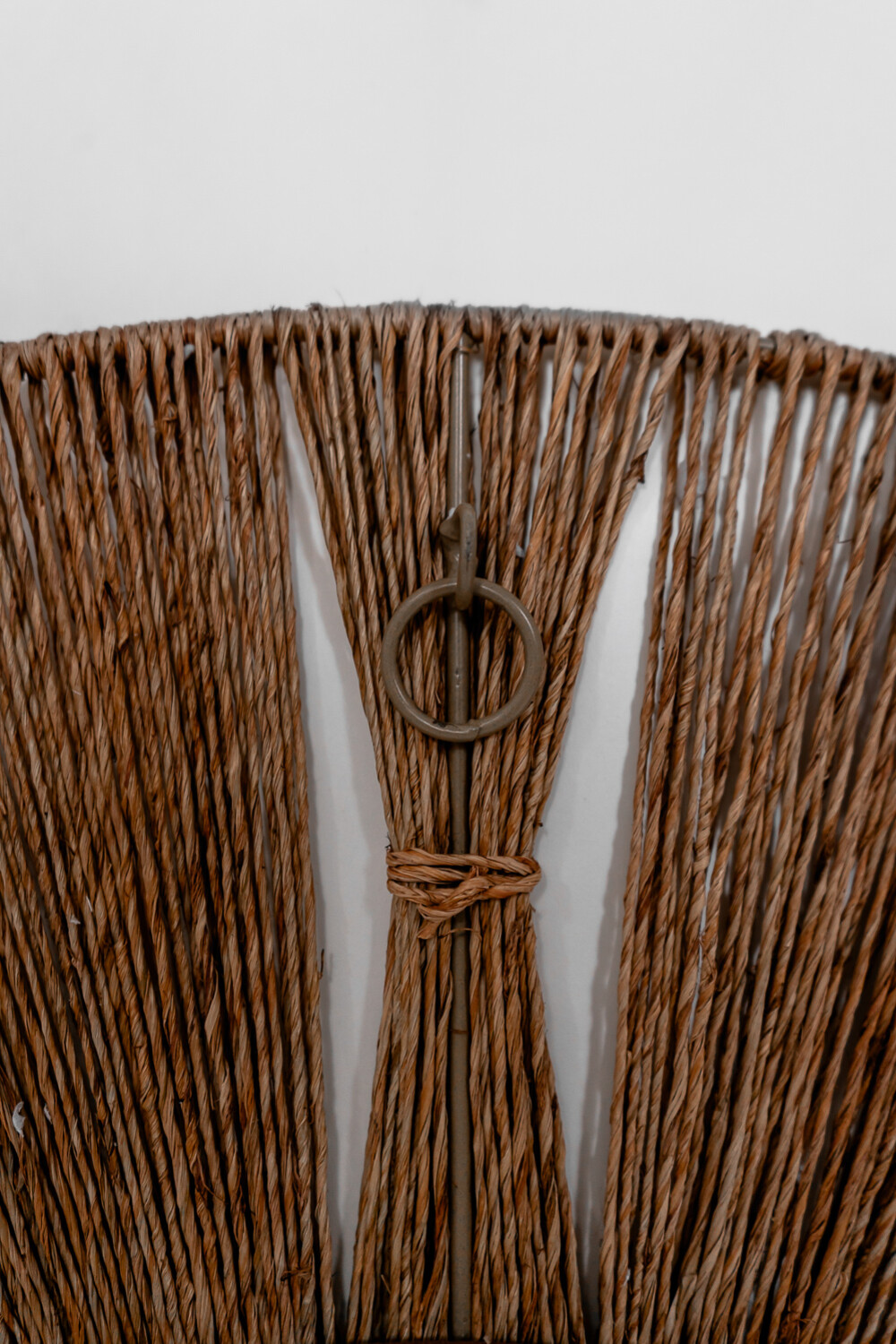 Espejo Redondo De Yute Color Unico