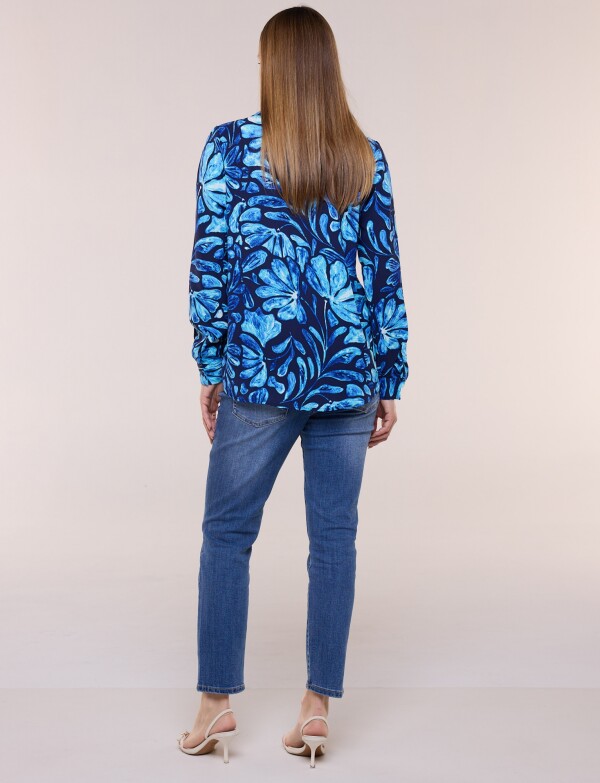 Camisa Gasa Print AZUL/MULTI