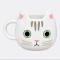 Taza De Gatito Blanco