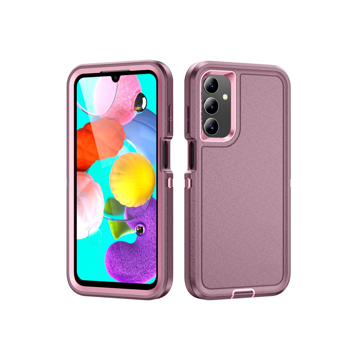 Protector rígido reforzado Samsung Galaxy A15 color púrpura 